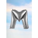 EveFix M Harfi Gümüş Folyo Balon 100 Cm 40 Inç 1 Metre Silver