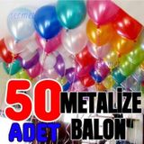 EveFix Metalik Balon Dekor Parlak Balon Metalize Balon Karışık Renk Ssd