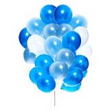 EveFix Metalik Sedefli (MAVİ - BEYAZ KARIŞIK) Uçan Balon 50 Adet