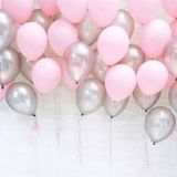 EveFix Metalik Sedefli (pembe -gümüş Karışık) Uçan Balon 100 Adet