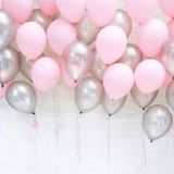 EveFix Metalik Sedefli (PEMBE -GÜMÜŞ KARIŞIK) Uçan Balon