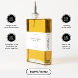 Evefix Modern Mutfakların Temeli Kalite Cam Yağdanlık Sosluk ve Sirkelik - Şeffaf - 500 ml