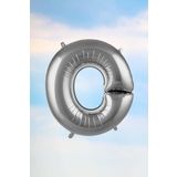 EveFix O Harfi Gümüş Folyo Balon 100 Cm 40 Inç 1 Metre Silver