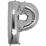 EveFix P (silver) Harf Folyo Balon - 90 Cm - Gümüş Folyo Harf Balon