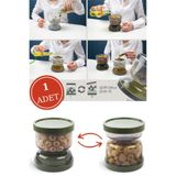 EveFix Plastik Kavanoz, Şeffaf, Zeytin ve Turşu Kabı