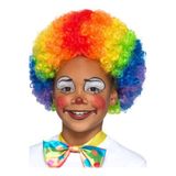 EveFix Rengarenk Kıvırcık Afro Peruk, Çocuk ve Yetişkin Beden, 110 Gr, Bonus Saç