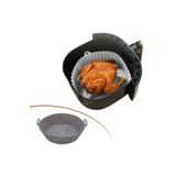 EveFix Renkli Isıya Dayanıklı Yıkanılabilir Silikon Fırın Ve Airfryer Yuvarlak Pişirme Matı 20 Cm
