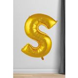 EveFix S Harfi Folyo Balon Gold 100 Cm 40 Inç 1 Metre Altın