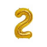 EveFix Şekilli Supershape Gold Rakam Folyo Balon 2 Numara