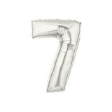 EveFix Şekilli Supershape Silver Rakam Folyo Balon 7 Numara