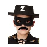 EveFix Siyah Renk Zorro Şapkası Zorro Maskesi Ve Zorro Bıyık Çocuk Boy