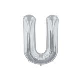 EveFix U Harf Folyo Gümüş Balon Küçük 35 Cm