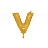 EveFix V (Gold) Harf Folyo Balon - 90 Cm - Altın Folyo Harf Balon