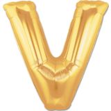 EveFix V Harf Folyo Balon Altın Renk 40 Inç