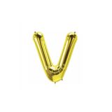 EveFix V Harf Folyo Gold Renk Balon Küçük 35 Cm