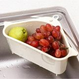 EveFix Vantuzlu Üçgen Sebze Meyve Lavabo Raf Evye Süzgeç Sünger Tutucu