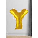 EveFix Y Harfi Folyo Balon Gold 100 Cm 40 Inç 1 Metre Altın