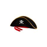 EveFix Yetişkin Boy Kadife Jack Sparrow Denizci Korsan Şapkası 50x20 cm