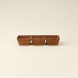 Evelin Manila 3 Bölmeli Çerezlik - Kahverengi - 9,3X25,5 cm - Montajsız
