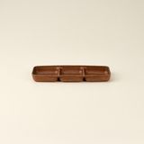 Evelin Pukhet 3 Bölmeli Çerezlik - Kahverengi - 10X26 cm - Montajsız