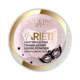 Eveline Cosmetics Mineral Pigment İçeren Hyalüronik Asitli, Işık Yansıtan Yarı Saydam Toz Pudra 6 Gr Transparan