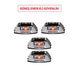 Evelux 11921 SLK Solar Yol Butonu | Güneş Enerjili, Alüminyum Gövde, 3+3 LED Flaşör, IP65 Koruma