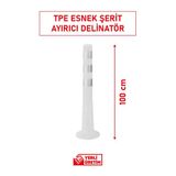Evelux 22022 Tpe S Şerit Ayırıcı Esnek Delinatör 100 Cm | Yüksek Esnekliğe Sahip Trafik Ürünü