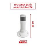 Evelux 22024 Tpe S Şerit Ayırıcı Esnek Delinatör 30 Cm | Kompakt Boyutlu Trafik Yönlendirme Butonu