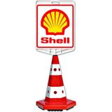Evelux Shell Logo Çift Taraf Baskı Trafik Koni Seti Trafik Dubası