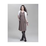 Even Fashion Hamile Giyim Beyaz Biyeli Kısa Hamile Elbise