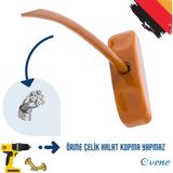 Evene Açık Kahve Pencere Kilidi Halatlı Çocuk Güvenlik Emniyet Hırsız Pimapen Pvc Kapı Bebek Kilidi