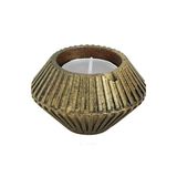 Evene Altın Eskitme Mumluk Şamdan Tealight Mum Uyumlu Elmas Çizgili Model 8682874834077