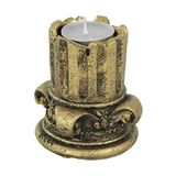 Evene Altın Eskitme Mumluk Şamdan Tealight Mum Uyumlu Tarihi Sütun Model 8682874834312