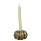 Evene Altın Eskitme Mumluk Şamdan Tealight Ve Ince Mum Uyumlu Kabak Model 8682874833711