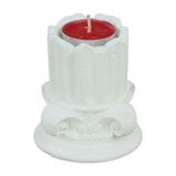 Evene Beyaz Mumluk Şamdan Tealight Mum Uyumlu Tarihi Sütun Model 8682874834374