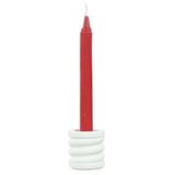 Evene Beyaz Mumluk Şamdan Tealight Ve Ince Mum Uyumlu Spiral Model 8682874832936