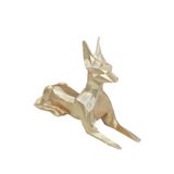 Evene Biblo Dekoratif Obje Köpek Heykel Doberman Model 21 Altın Renk 21x11 cm, edekodoberman1