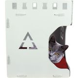Evene Büyük Kedi Evi Dekoratif Ahşap Dayanıklı 50X35 cm Kedi Yatağı Küp Model - Beyaz