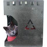 Evene Büyük Kedi Evi Dekoratif Ahşap Dayanıklı 50X35 cm Kedi Yatağı Küp Model