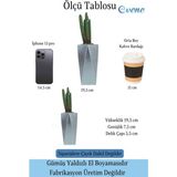 Evene Çiçek Saksısı Uzun Beton Saksı Model 1 - Gümüş