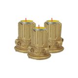 Evene Dekoratif Mumluk Tealight Mumluk Şamdan Mumluk 3 Lü Şamdan Model 39 8682874834305