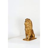 Evene Dekoratif Obje Biblo Aslan Heykel Altın Renk Salon Masa Üstü Süs Eşyası 20x8 cm, ebiblomodel57