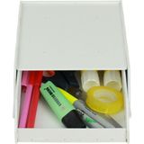 Evene Gizli Çekmece Organizer Masa Altı Saklama Kabı Büyük Boy Demonte Mdf - ÇAPRAZ DİKEY - Beyaz