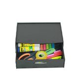 Evene Gizli Çekmece Organizer Masa Altı Saklama Kabı Siyah Renk Model 2 egizlicekmece12