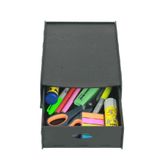Evene Gizli Çekmece Organizer Masa Altı Saklama Kabı Siyah Renk Model 5
