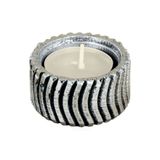 Evene Gümüş Eskitme Mumluk Şamdan Tealight Mum Uyumlu Tekerlek Model 8682874832790