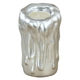 Evene Gümüş Mumluk Şamdan Tealight Mum Uyumlu Büyük Erimiş Mum Model 8682874833131