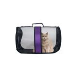 Evene Kedi Çantası Mor Kedi Taşıma Seyahat Evcil Hayvan Çantası Büyük Boy Şeffaf Astronot Delikli Uçakta