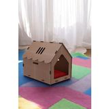 Evene Kedi Evi Kedi Yuvası Kedi Kulübesi Ahşap Kedi Evi Büyük Kedi Evi Model 4 Ceviz
