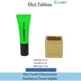 Evene Mini Çiçek Saksı Küçük Sukulent Kaktüs Saksısı Mini Kare Desenli Model - Altın